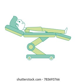 dental stretcher with patient avatar