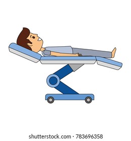 dental stretcher with patient avatar