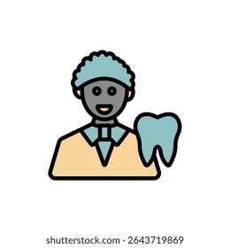 dental surgeon icon collection .design style with background
