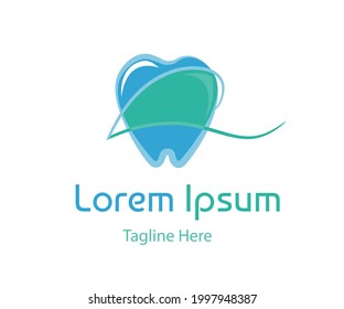 Dental surgery based logo vector illustration with dummy text on white background.