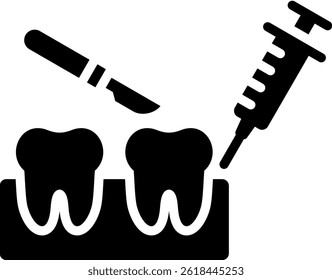Dental Surgery Icon Glyph Vector Illustration