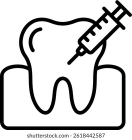 Dental Surgery Icon Line Vector Illustration