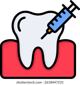 Dental Surgery Icon Lineal Color Vector Illustration
