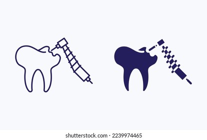 Dental surgery probe illustration icon