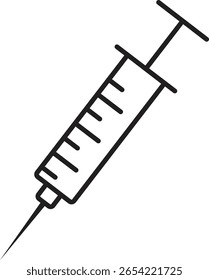 Dental syringe icon representing anesthesia injection or local numbing in dentistry with transparent background