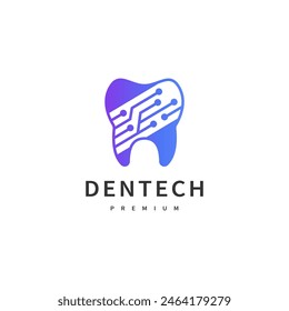 dental tech icon logo design illustration