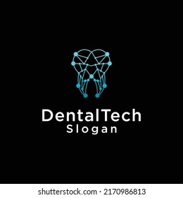 Dental tech logo design icon template