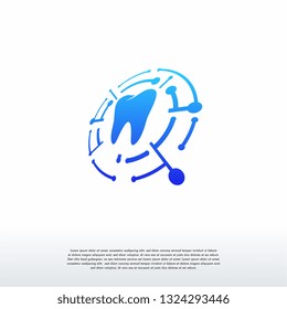 Dental tech logo designs vector, Dental Health logo template