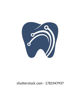 Dental tech vector logo design. Dental repair logo template.