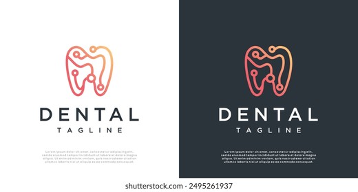 Plantilla de diseño de Vector de logotipo de Tecnología dental	