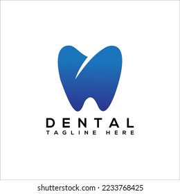 Dental teeth creative logo design icon.