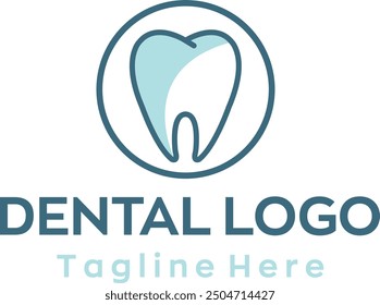 Diseño de logotipo de icono de dientes dentales con archivo de Vector editable