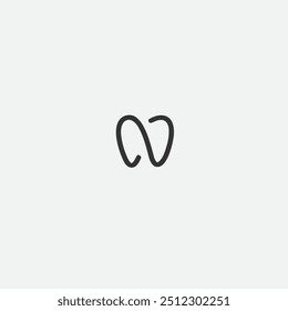 Dental teeth icon logo flat vector design