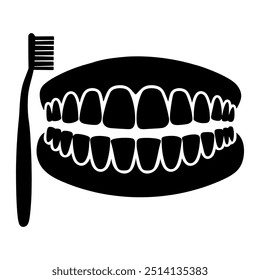 Dental Dentes ícone vetor silnouettes fundo branco