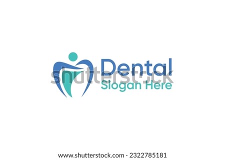 Dental teeth logo design vector