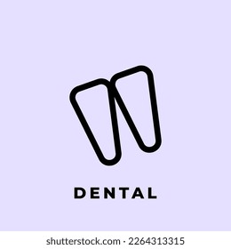 Logo dental y dental. Ilustración del vector