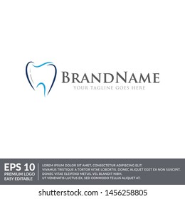 dental teeth orthodontic logo icon vector template