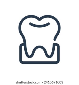 Icono del vector dental Icono Ilustración Anatomía