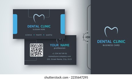 Dental Template Business Card. Brand For Your Company. Vector eps 10