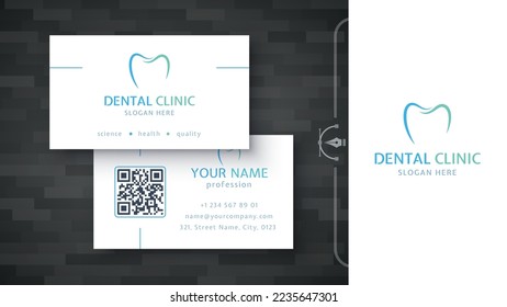 Dental Template Business Card. Brand For Your Company. Vector eps 10