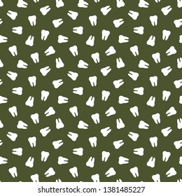 Dental Theme Seamless Pattern - Quirky teeth repeating pattern design