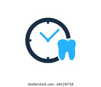 Dental Time Icon Logo Design Element