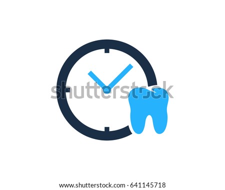 Dental Time Icon Logo Design Element