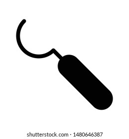 dental tool glyph flat vector icon