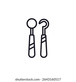 dental tool icon collection .design style with background