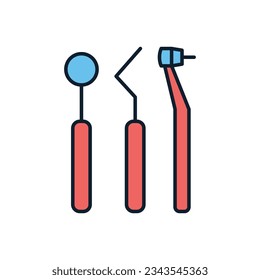 Dental Tool Related Vector Icon. Dental Tools sign. Isolated on White Background