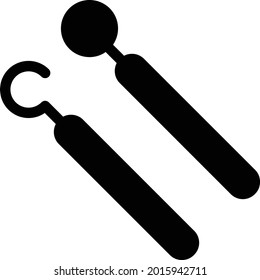 dental tool vector glyph flat icon