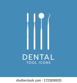 Dental tools icons. Icon design. Vector illustration.