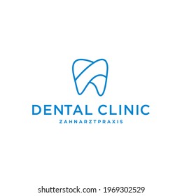 dental tooth clinic logo design for family dentist vector