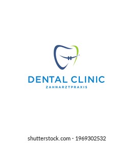 dental tooth clinic logo design for family dentist vector