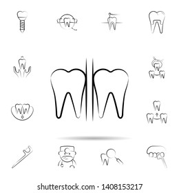 Dental, tooth icon. Universal set of dentist for website design and development, app development