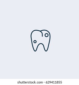 Dental tooth icons. Vector illustration.