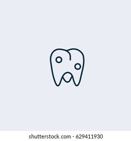 Dental tooth icons. Vector illustration.