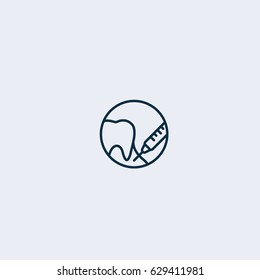 Dental tooth icons. Vector illustration.