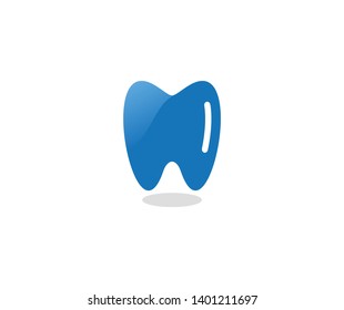 Dental tooth logo blue vector 