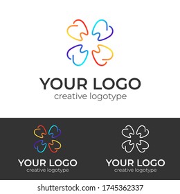 Dental tooth logo design minimal and modern logotype