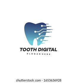Design-Vorlage für Dentalzahn-Logo - Vektorillustration.