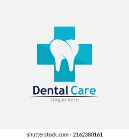 Logo dental y dental Plantilla ilustración vectorial diseño de iconos