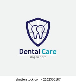Logo dental y dental Plantilla ilustración vectorial diseño de iconos