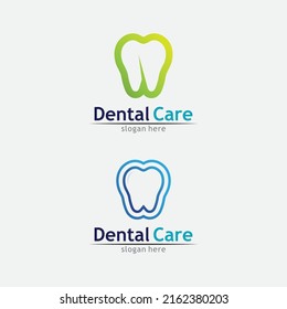 Dental and tooth logo Template vector illustration icon design