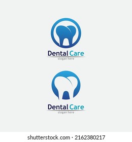 Logo dental y dental Plantilla ilustración vectorial diseño de iconos