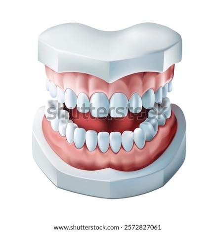 Dental tooth model isolate on white background,  Vector illustration