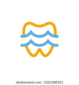 Dental tooth sign logo vector image