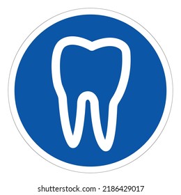 Dental Tooth Symbol Sign,Vector Illustration, Isolated On White Background Label. EPS10 