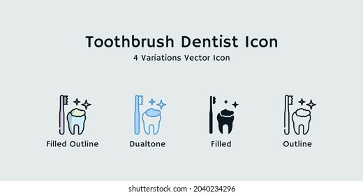 Dental toothbrush icon to protect dental health