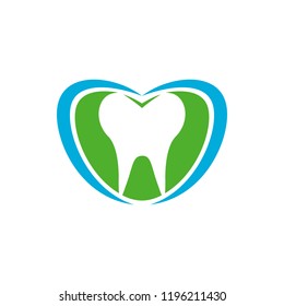 Dental Total Care Blue Green Symbol Design
